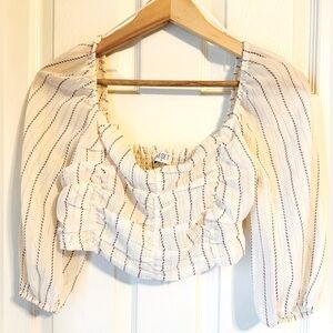 Reset By Jane Ruched Crop Top Size Medium